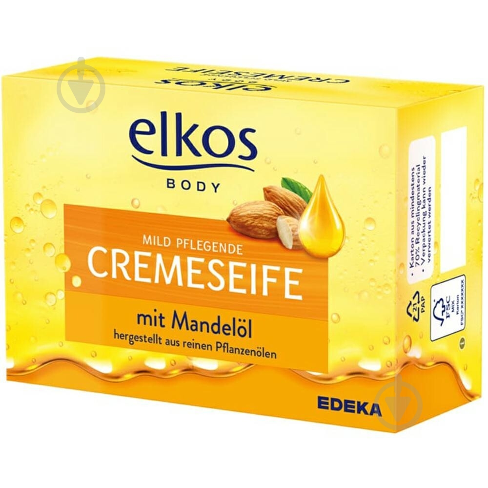 Мило Elkos Body CremeSeife Mit Mandelol 150 г - фото 1 Мило Elkos Body CremeSeife Mit Mandelol 150 г - фото 1