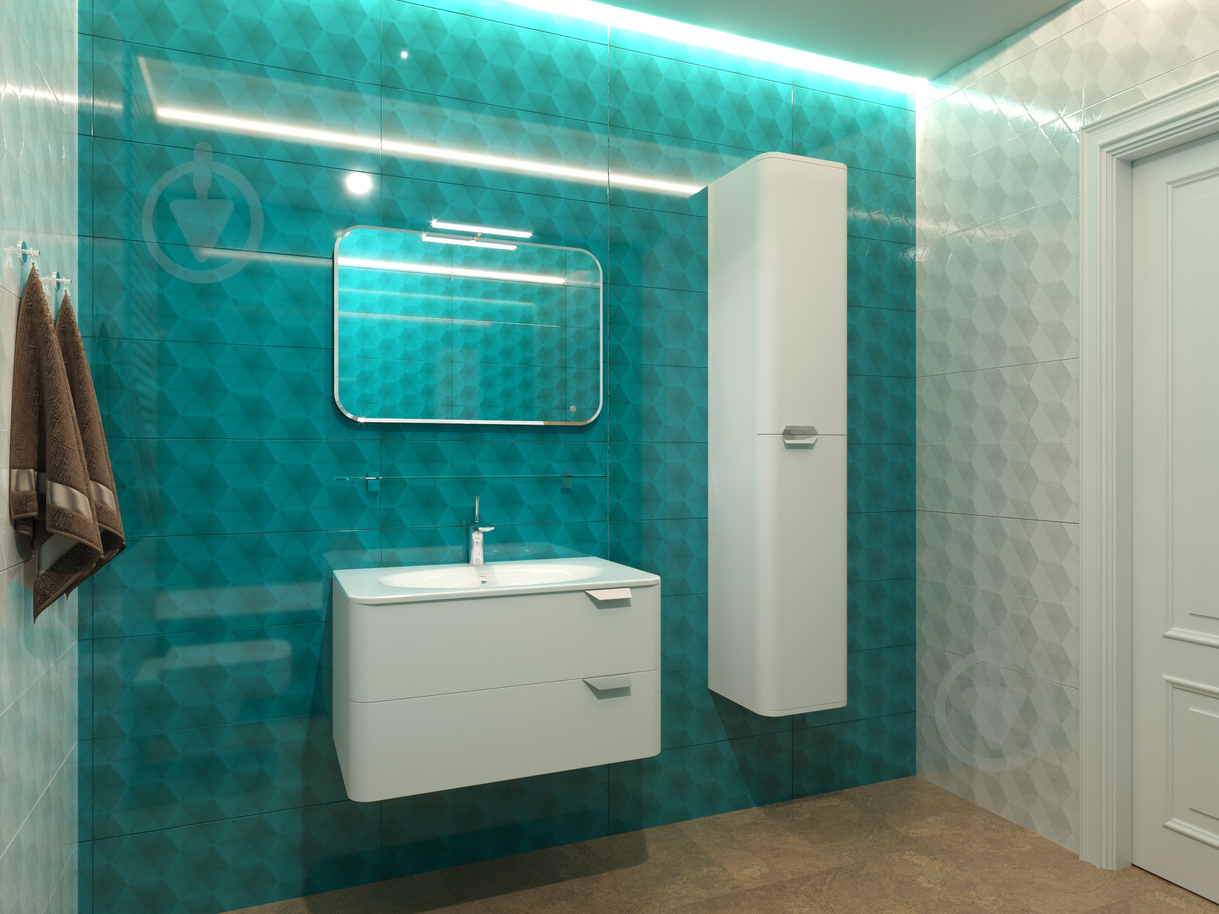 Зеркальный шкаф Botticelli "Velluto -80" - фото 3