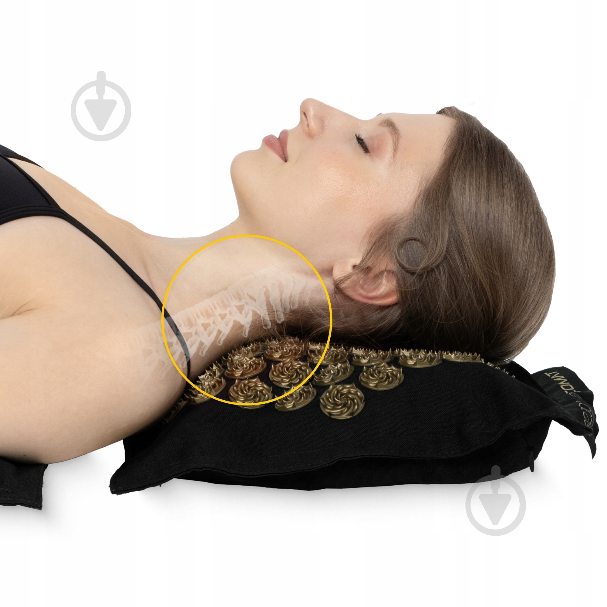 Коврик акупунктурный 4fizjo с подушкой Eco Mat XL Аппликатор Кузнецова 4FJ0291 Black/Gold - фото 11