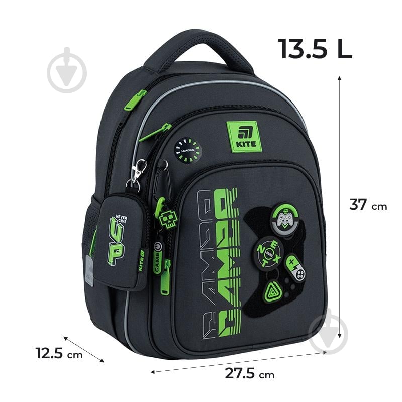 Рюкзак KITE Education Gamer K25-763S-2 - фото 2 Рюкзак KITE Education Gamer K25-763S-2 - фото 2
