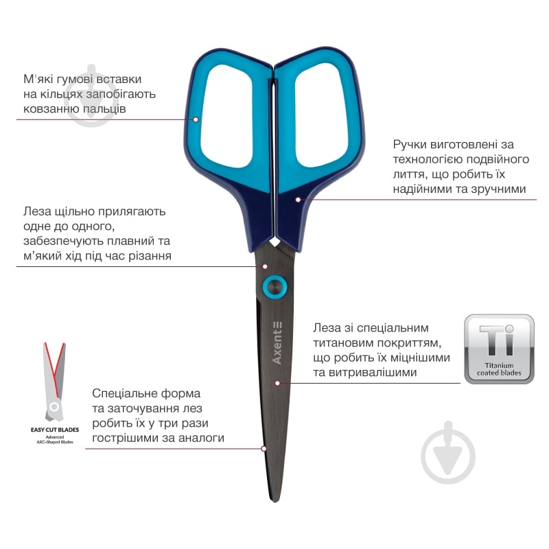 Ножницы Titanium Axent 45422 - фото 2