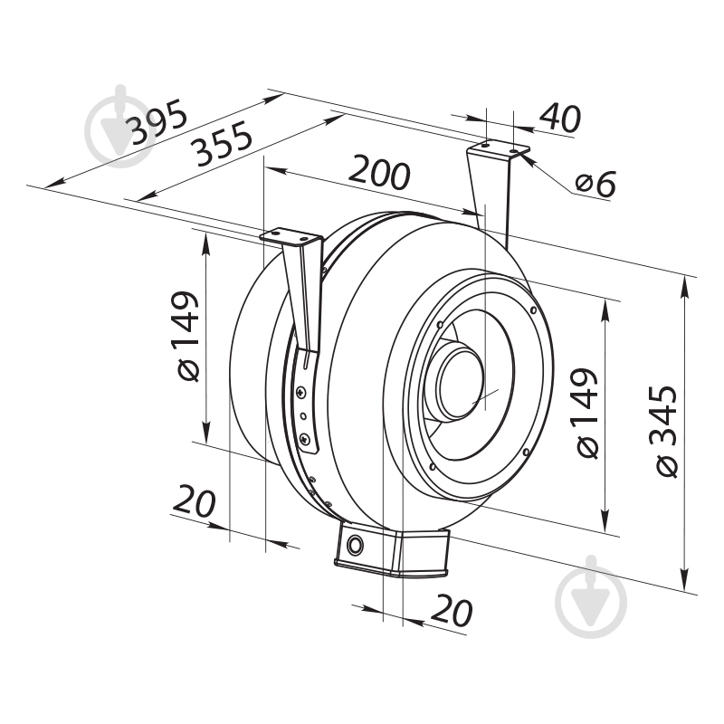 Вентилятор канальний Вентс ВКМ 150 - фото 2