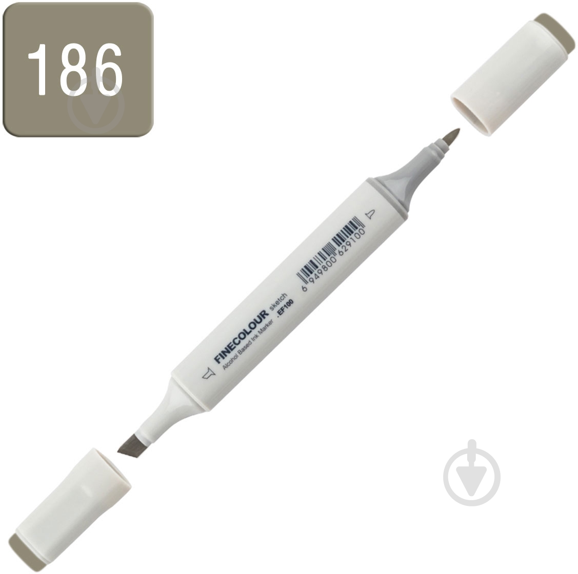 Маркер спиртовий FINECOLOUR Sketch EF100-186 bcds сірий №7 - фото 2