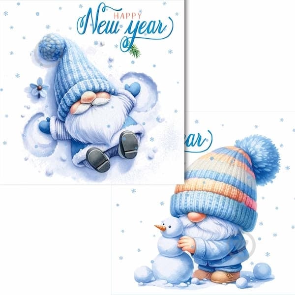 Серветки столові Silken Святкові гноми 33х33 см 18 шт. - фото 1 Серветки столові Silken Святкові гноми 33х33 см 18 шт. - фото 1