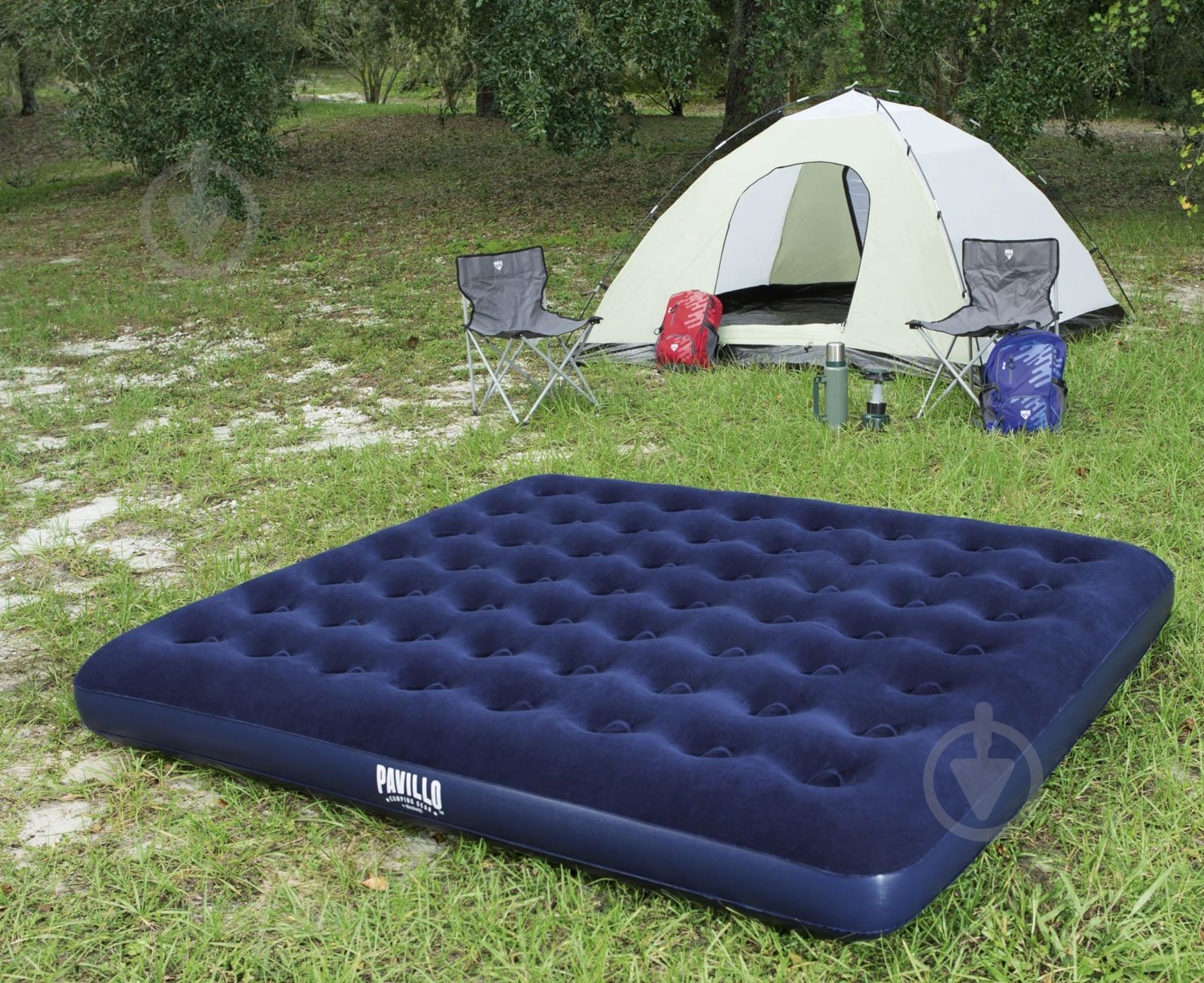 Матрас Bestway 67004N 203х183 см синий - фото 3