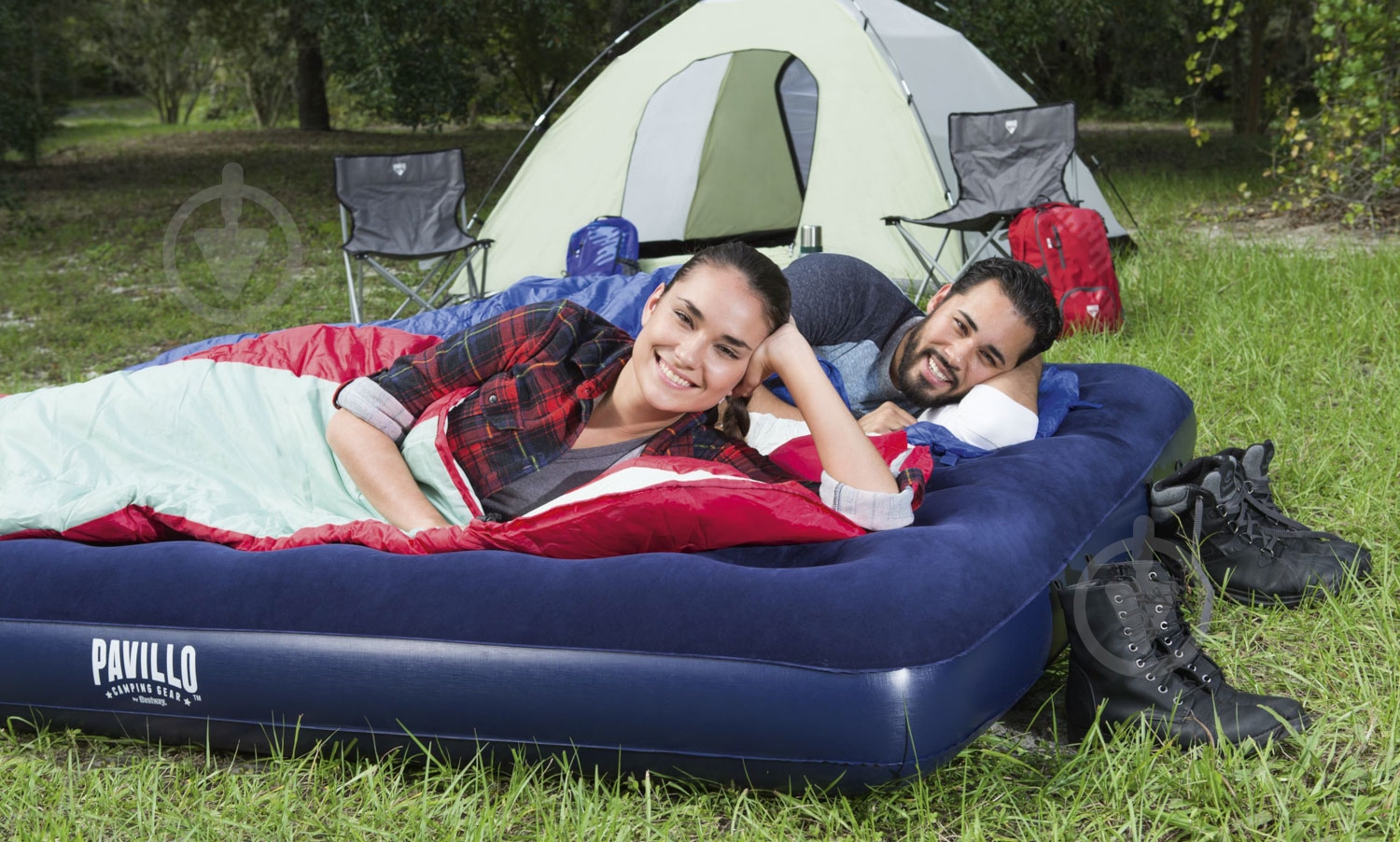 Матрас Bestway 67004N 203х183 см синий - фото 6