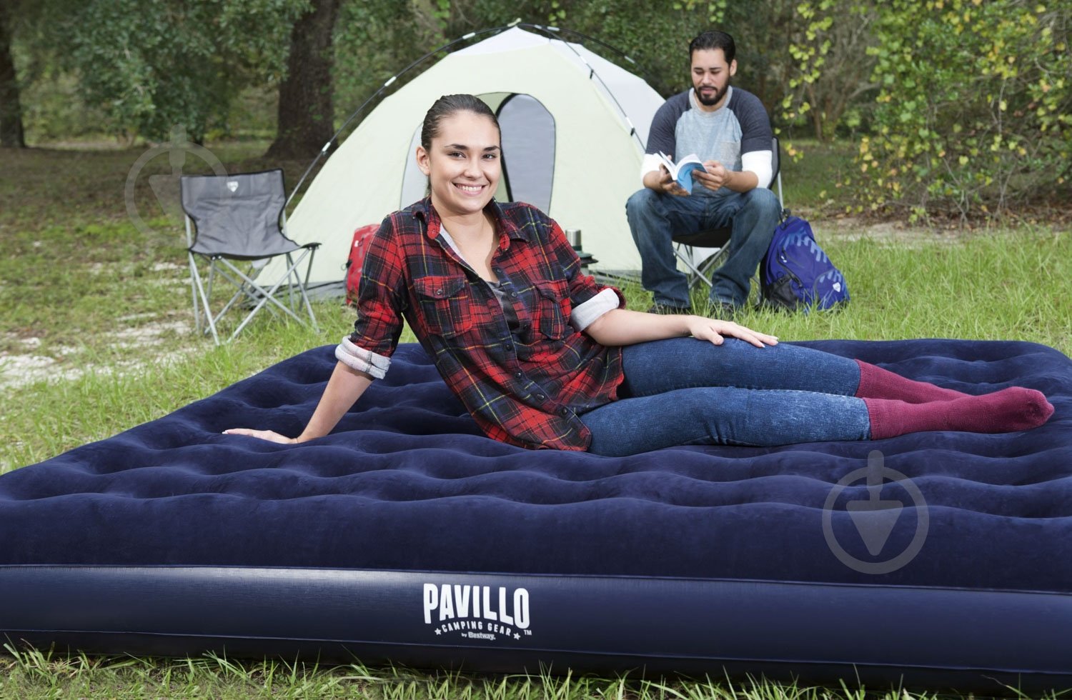 Матрас Bestway 67004N 203х183 см синий - фото 7