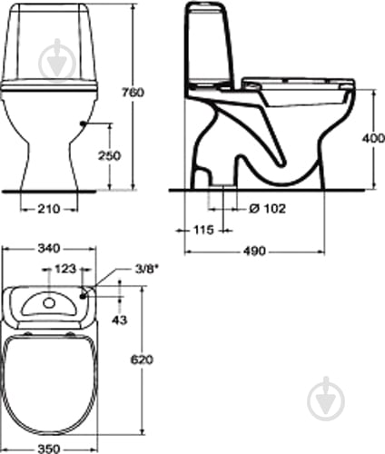Унитаз-компакт Vidima SIRIUS W903001 - фото 2