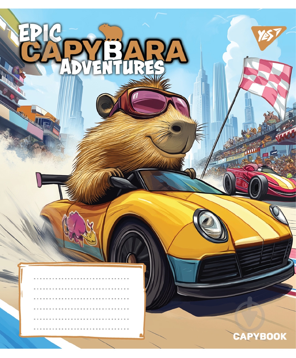 Зошит шкільний Epic Capybara А5 18 аркушів у клітинку YES - фото 4