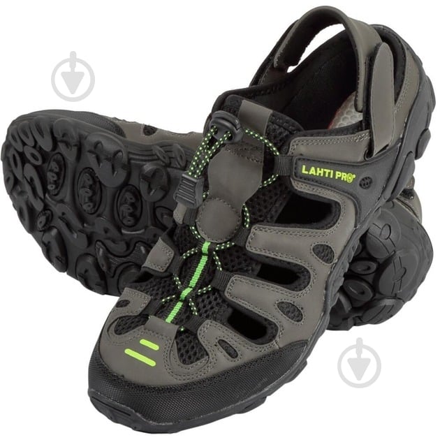 Сандалии Lahti Pro трекинговые р.42 L3060742 черный с зеленым - фото 1 Сандалии Lahti Pro трекинговые р.42 L3060742 черный с зеленым - фото 1