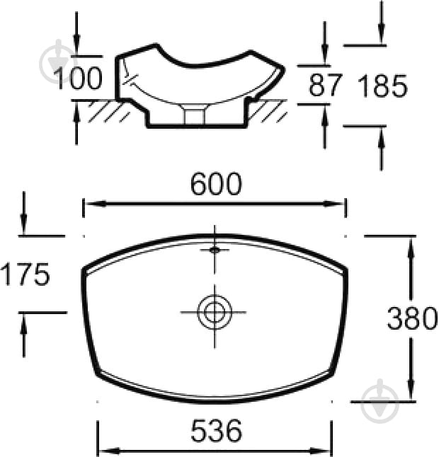Умывальник Jacob Delafon Leaf Е1186-00 - фото 3 Умывальник Jacob Delafon Leaf Е1186-00 - фото 3