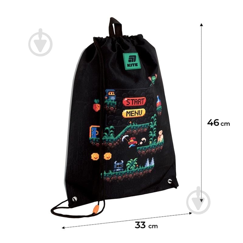 Сумка для обуви KITE 600M Pixel Game - фото 2 Сумка для обуви KITE 600M Pixel Game - фото 2