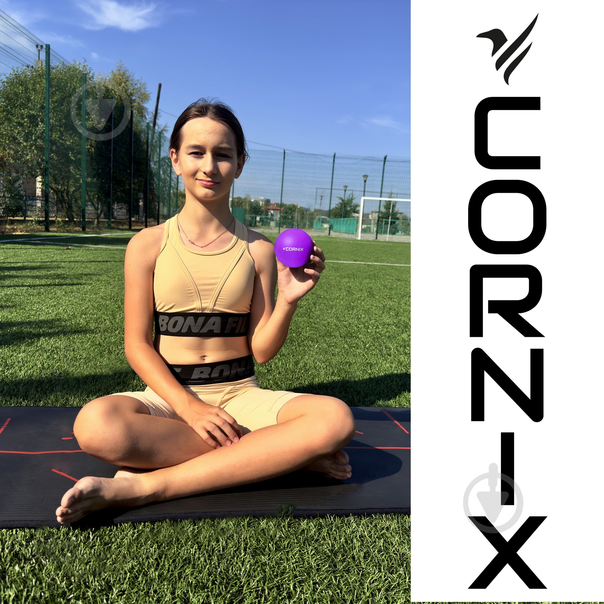 ᐉ М'яч масажний Cornix Lacrosse Ball 6.3 см XR-0119 Purple