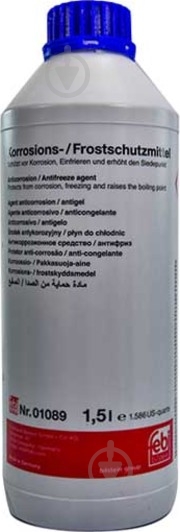 Антифриз FEBI FE01089 G11 концентрат 1,5 л синий (01089) - фото 1
