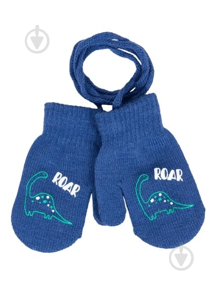 Рукавицы YO! Динозавр р.10 /синий - фото 1