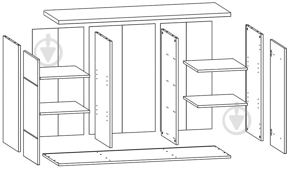 Комод BRW Україна KOM2D4S/9/13 Avila белый - фото 2