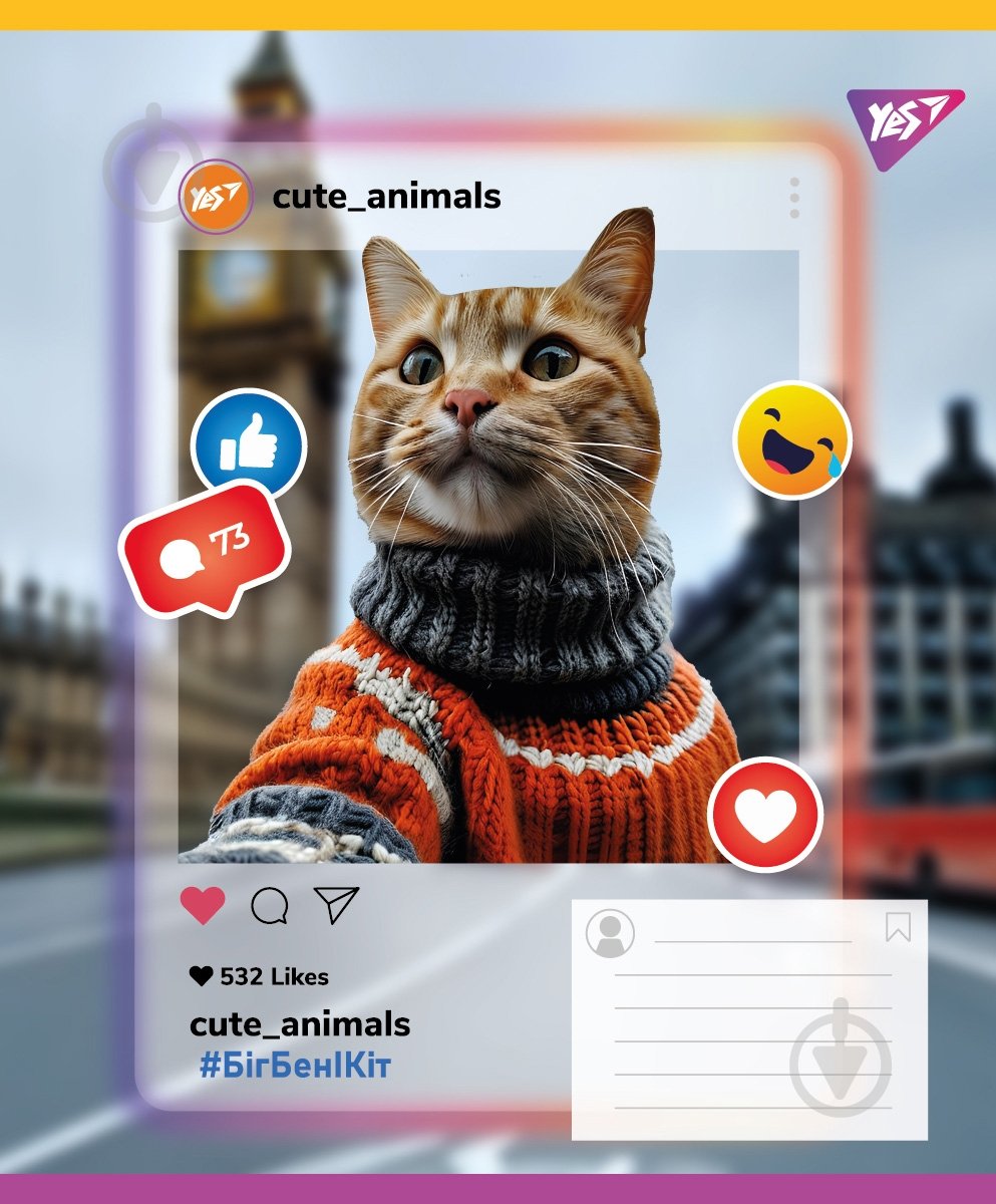 Тетрадь школьная Cute animals А5 24 листа в клеточку YES - фото 4 Тетрадь школьная Cute animals А5 24 листа в клеточку YES - фото 4