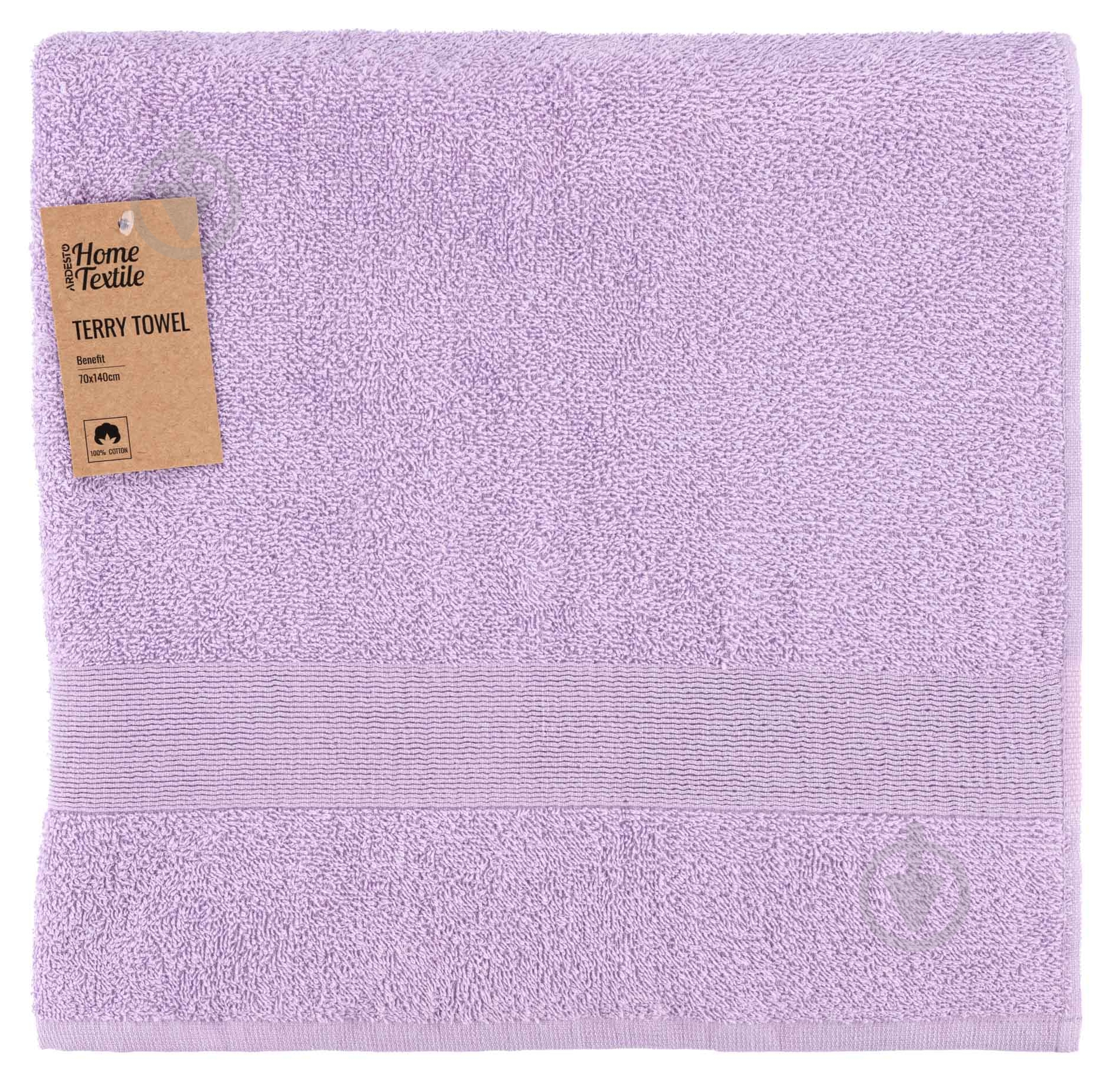 Рушник махровий Benefit ART2470LC 70x140 см бузковий Ardesto - фото 1