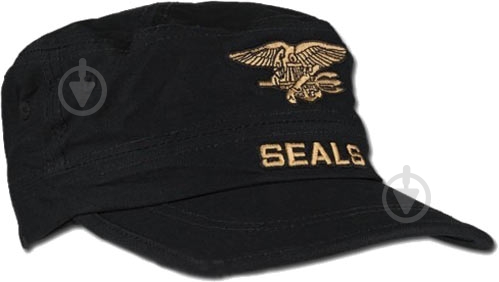 Кепка Mil-Tec с эмблемой спецназа ВМС США SEALS 12311002 One Size черный - фото 1