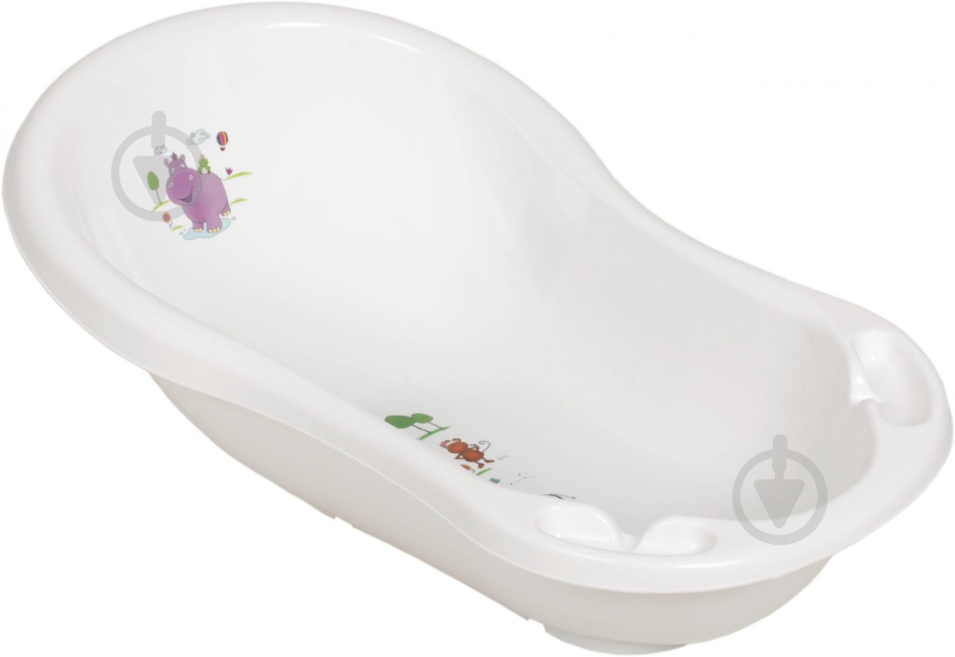 Ванночка Prima-Baby Hippo 84 см белая 8436.91(AB) - фото 1