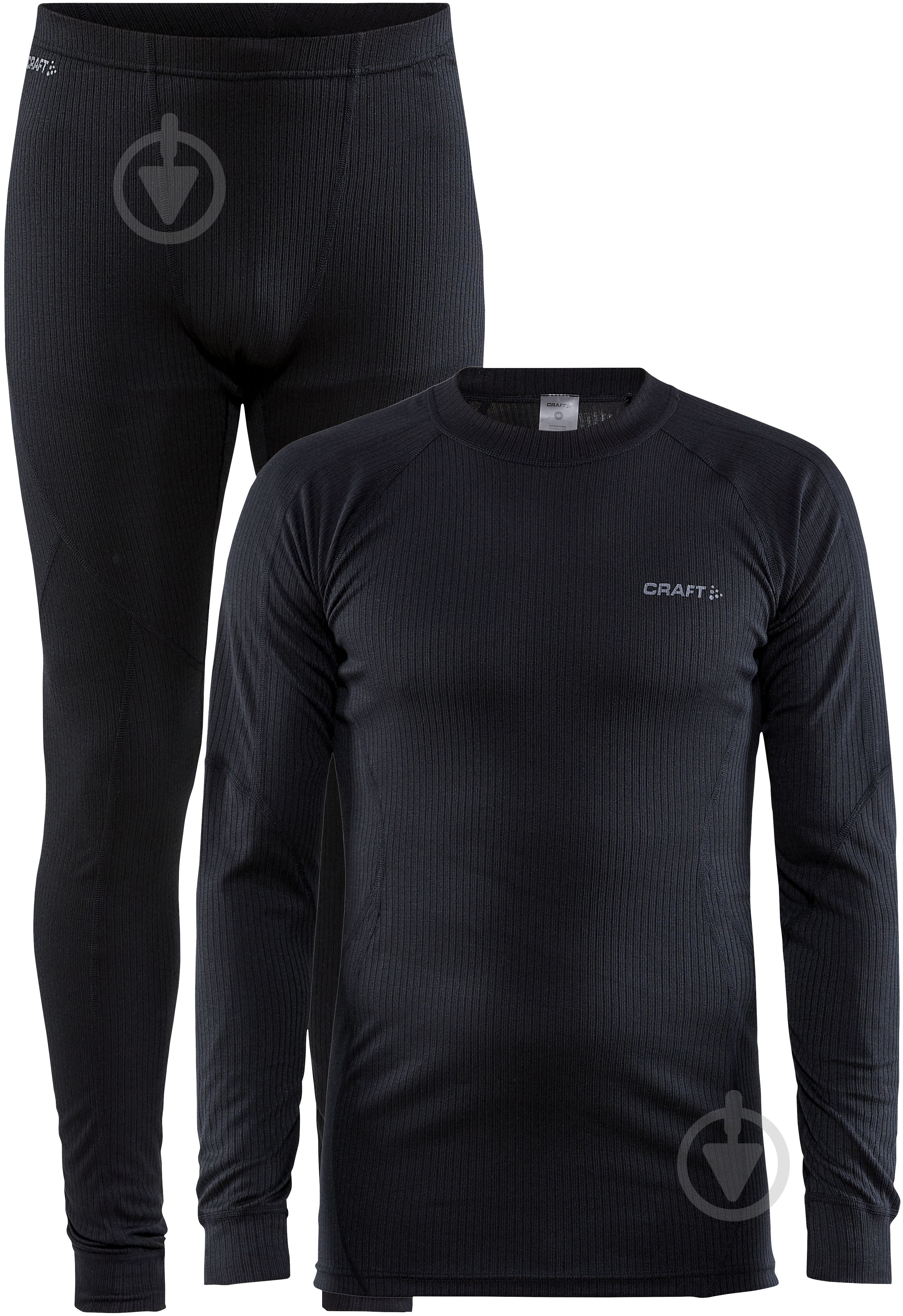Комплект термобелья Craft CORE DRY BASELAYER SET M 1909707-999000 р.2XL черный - фото 10