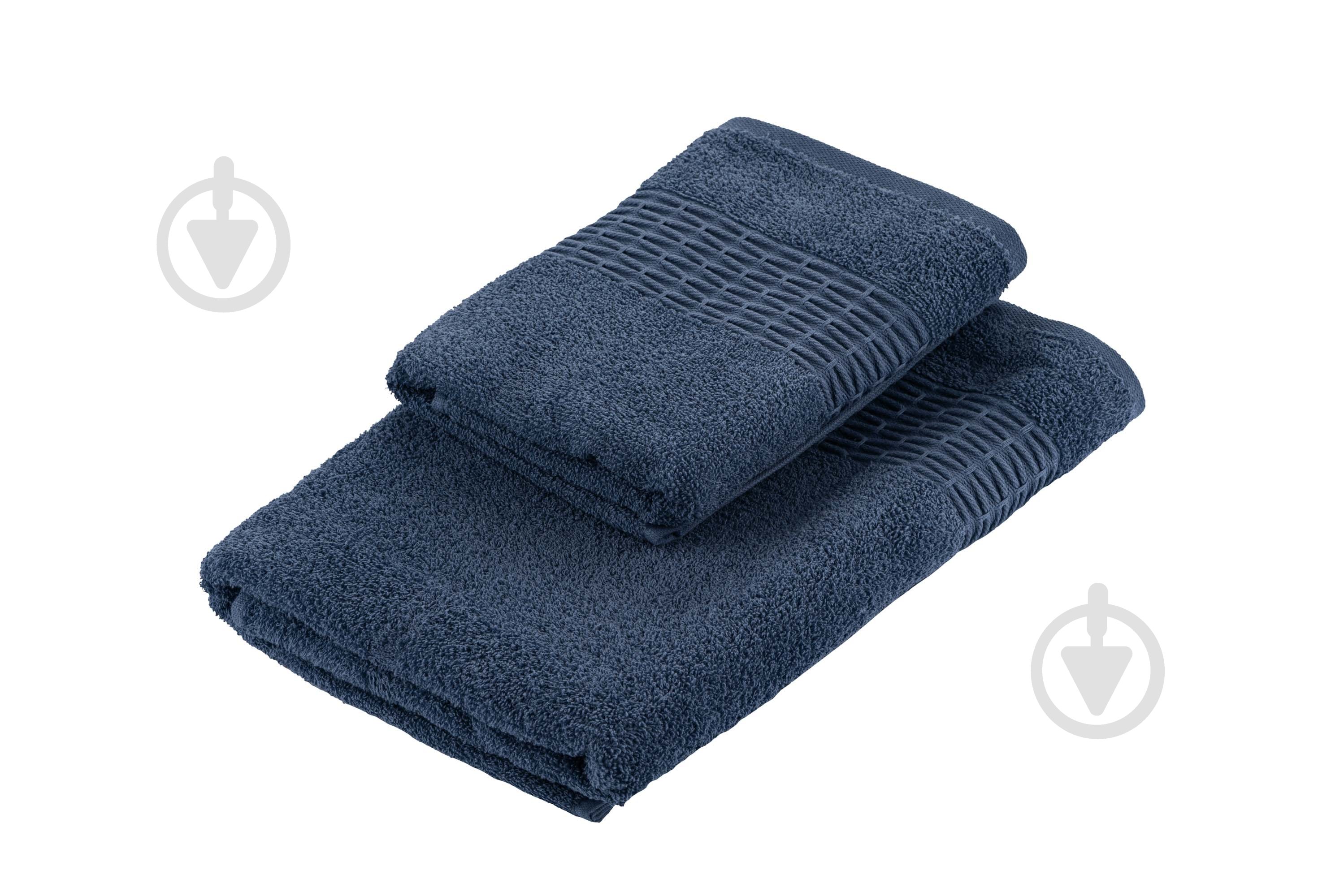 Набір рушників махрових Lotus 2 шт ART2357NA 70х140см 50x90 см синій Ardesto - фото 5 Набір рушників махрових Lotus 2 шт ART2357NA 70х140см 50x90 см синій Ardesto - фото 5