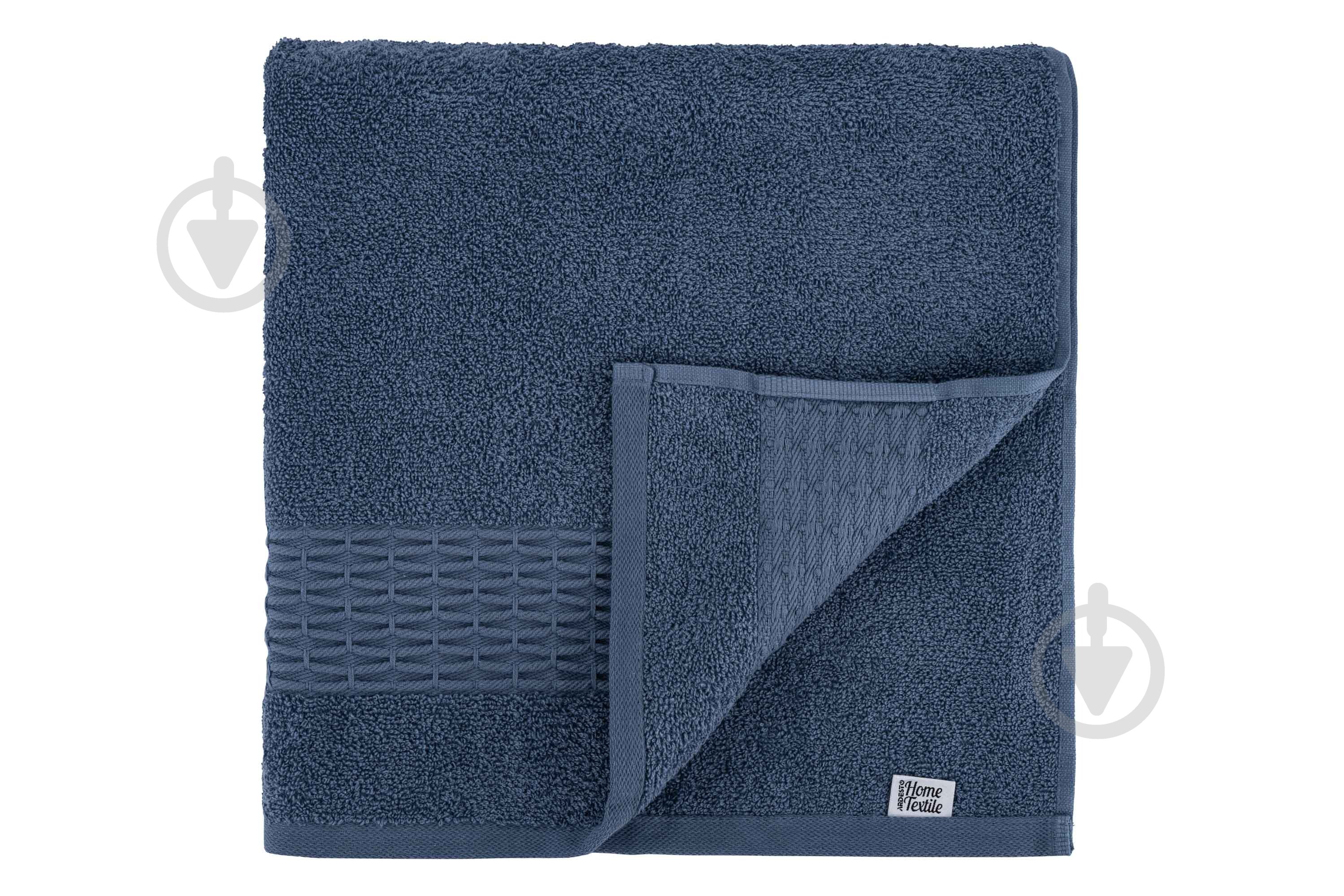Набір рушників махрових Lotus 2 шт ART2357NA 70х140см 50x90 см синій Ardesto - фото 6 Набір рушників махрових Lotus 2 шт ART2357NA 70х140см 50x90 см синій Ardesto - фото 6