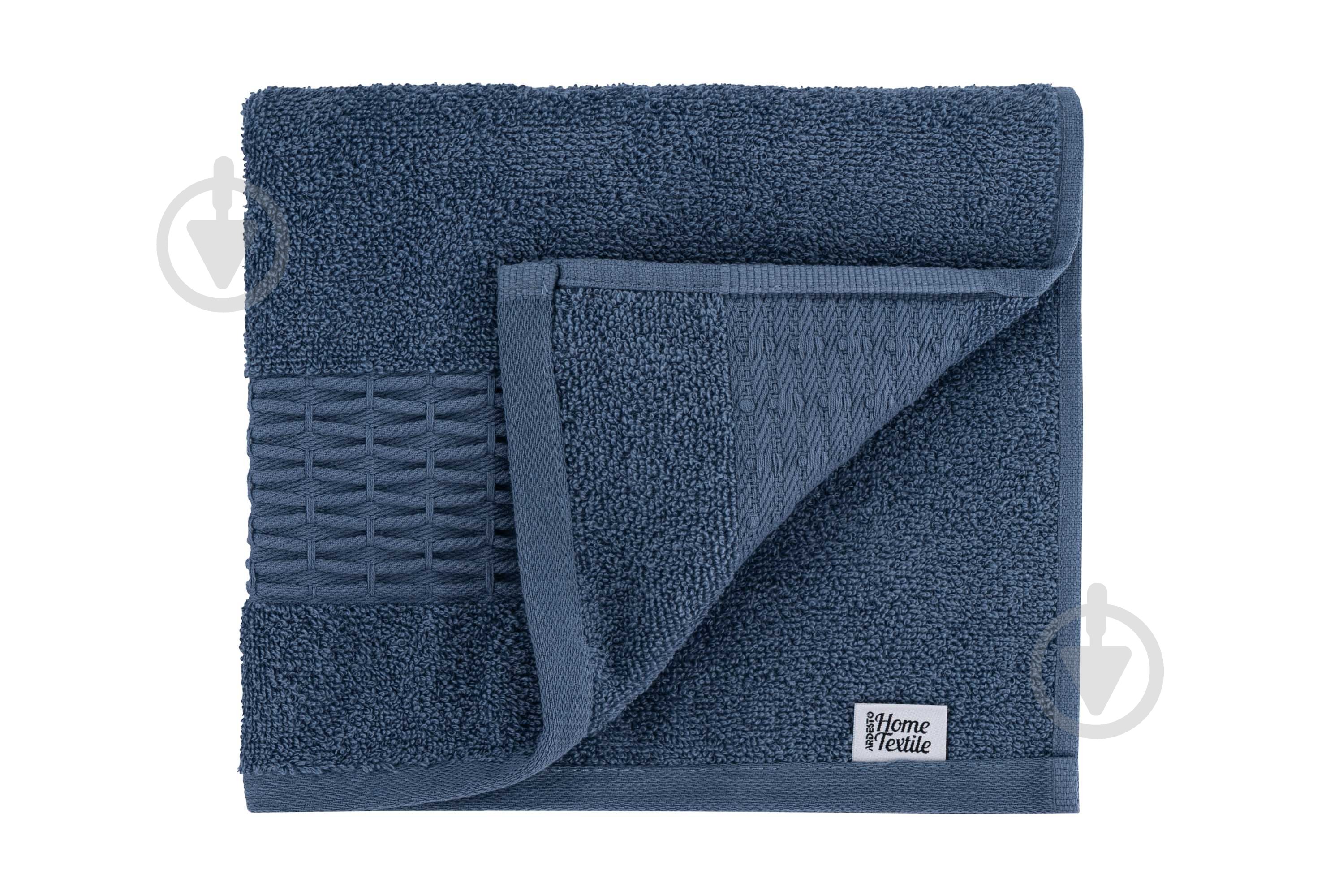 Набір рушників махрових Lotus 2 шт ART2357NA 70х140см 50x90 см синій Ardesto - фото 7 Набір рушників махрових Lotus 2 шт ART2357NA 70х140см 50x90 см синій Ardesto - фото 7