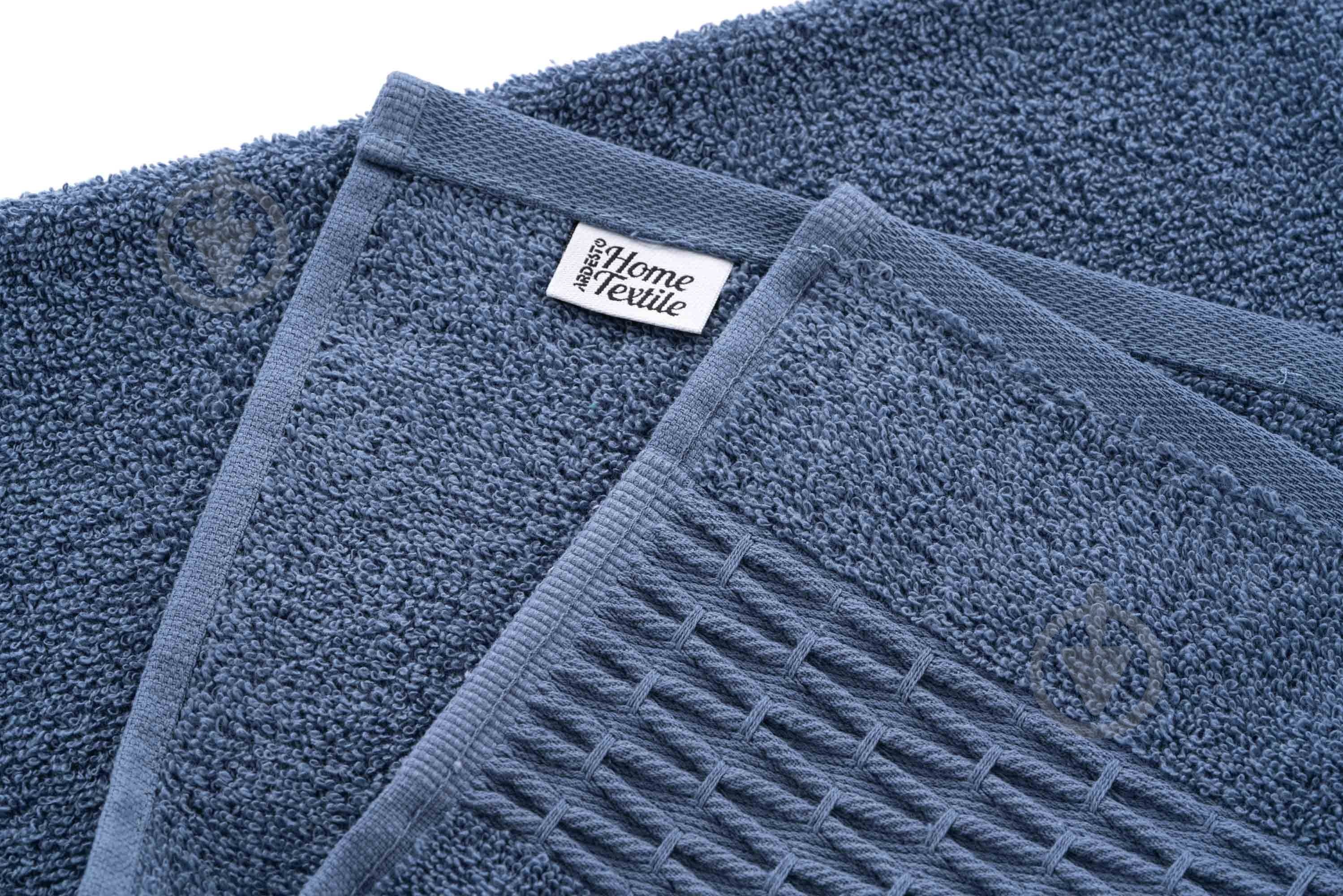 Набір рушників махрових Lotus 2 шт ART2357NA 70х140см 50x90 см синій Ardesto - фото 9 Набір рушників махрових Lotus 2 шт ART2357NA 70х140см 50x90 см синій Ardesto - фото 9