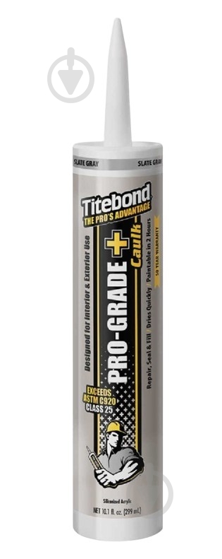 Герметик силіконізований акрилово-латексний Titebond PRO GRADE PLUS 8441 сланцевий сірий 300 мл - фото 1