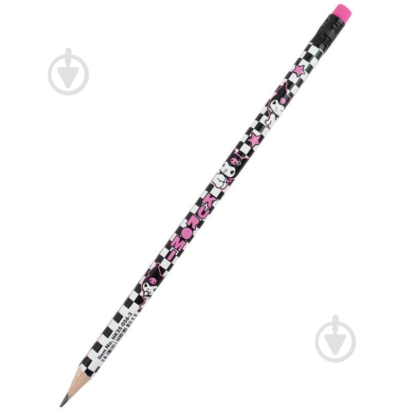 Олівець графітний із гумкою Kuromi HK25-056-2 KITE - фото 1 Олівець графітний із гумкою Kuromi HK25-056-2 KITE - фото 1
