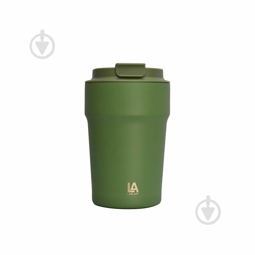 Термочашка Line Art Rhodes 380 мл оливковая - фото 1