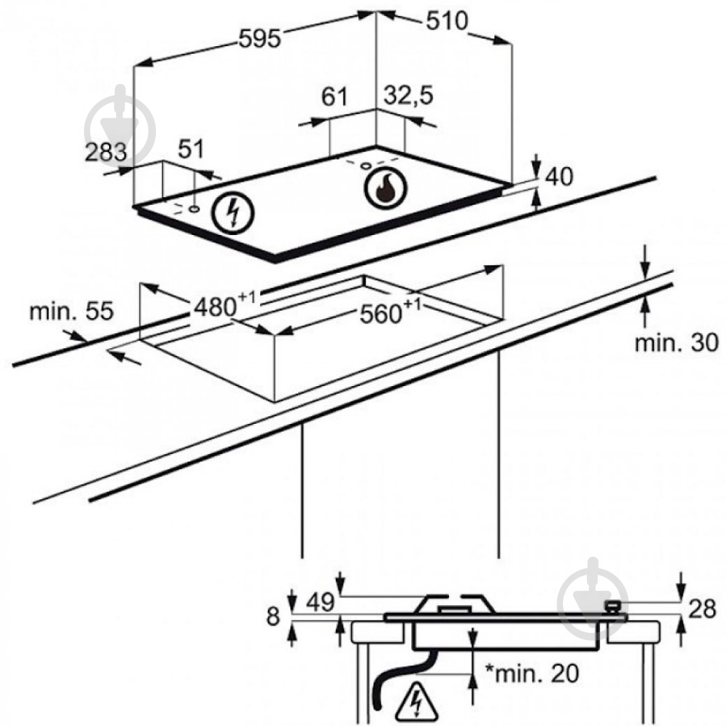 Варочная поверхность газовая Electrolux GPE263MW - фото 13