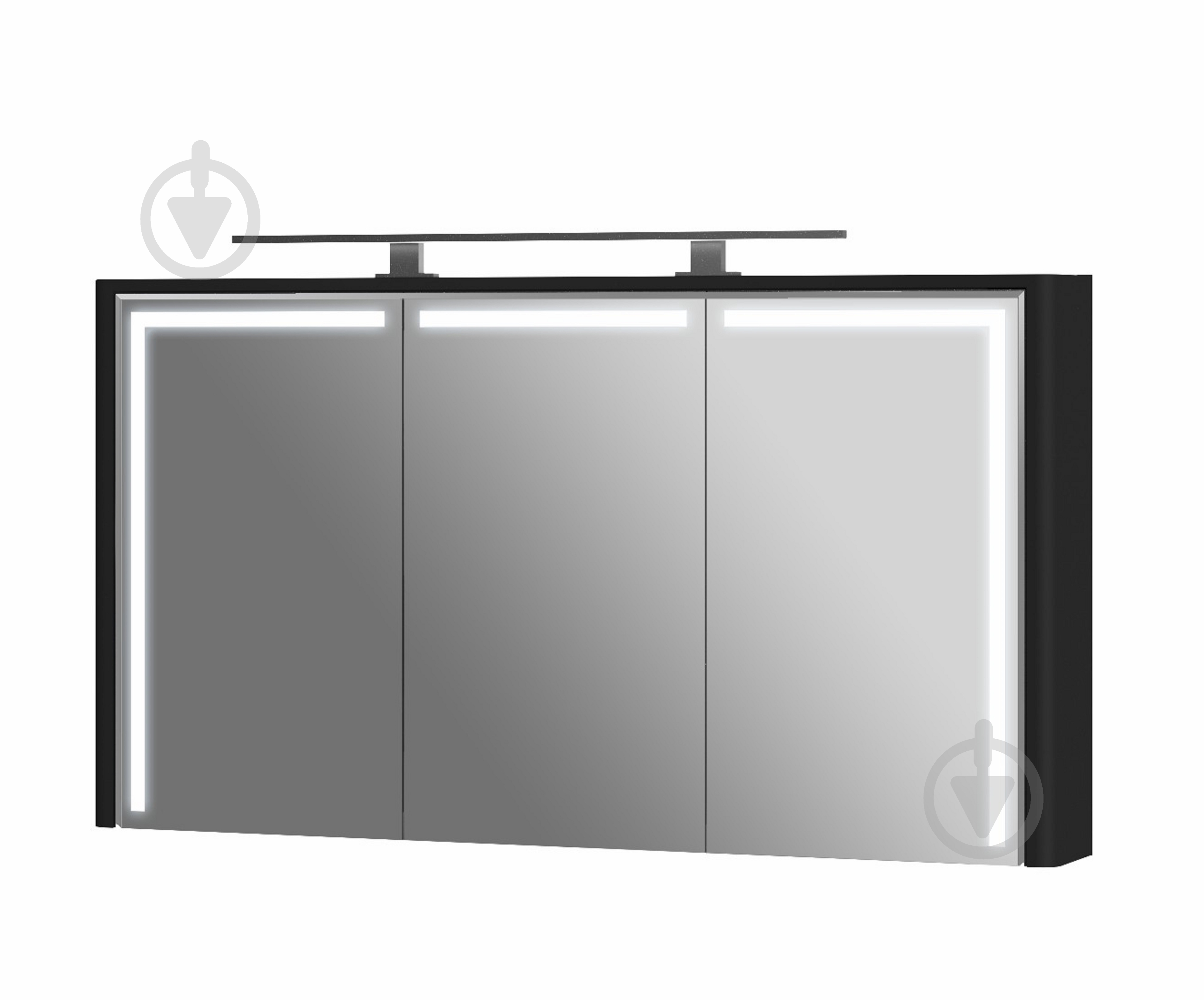 Зеркальный шкаф Botticelli "Levanto - 128" черный - фото 1