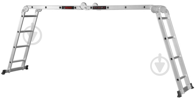 Шарнірна драбина-стрем'янка DNIPRO-М MP-44Р 4,7 м із металевою платформою (80467004) - фото 3 Шарнірна драбина-стрем'янка DNIPRO-М MP-44Р 4,7 м із металевою платформою (80467004) - фото 3