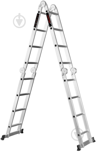 Шарнірна драбина-стрем'янка DNIPRO-М MP-44Р 4,7 м із металевою платформою (80467004) - фото 1 Шарнірна драбина-стрем'янка DNIPRO-М MP-44Р 4,7 м із металевою платформою (80467004) - фото 1