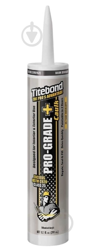 Герметик силіконізований акрилово-латексний Titebond PRO GRADE PLUS 8481 темна бронза 300 мл - фото 1