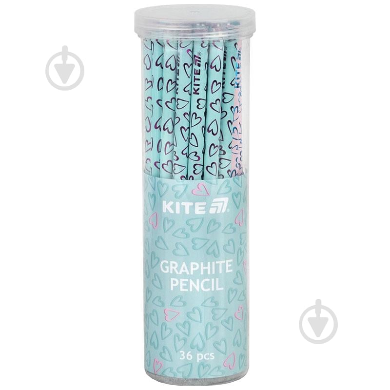 Карандаш графитный с кристаллом Hearts K25-059-1 KITE - фото 2 Карандаш графитный с кристаллом Hearts K25-059-1 KITE - фото 2