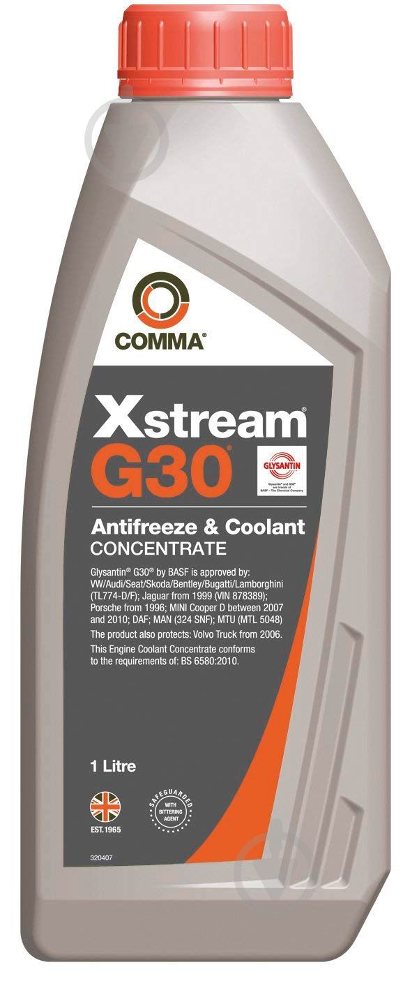 Антифриз COMMA XSTREAM G30 KONC. 1L G12+ концентрат 1 л фиолетовый (XSTREAM G30 KONC. 1L) - фото 1 Антифриз COMMA XSTREAM G30 KONC. 1L G12+ концентрат 1 л фиолетовый (XSTREAM G30 KONC. 1L) - фото 1