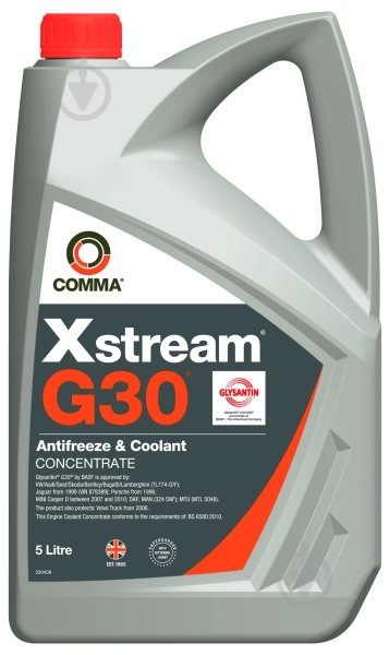 Антифриз COMMA XSTREAM G30 KONC. G12+ концентрат 5 л червоний (XSTREAM G30 KONC. 5L) - фото 1 Антифриз COMMA XSTREAM G30 KONC. G12+ концентрат 5 л червоний (XSTREAM G30 KONC. 5L) - фото 1