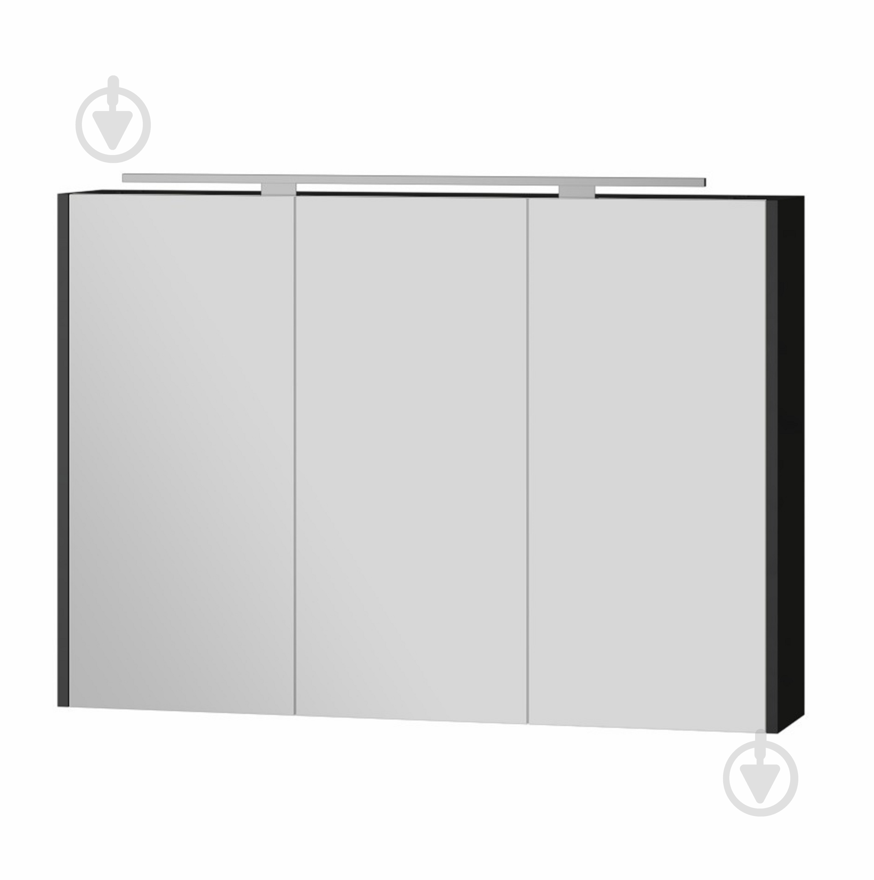 Зеркальный шкаф Botticelli "Vanessa-100" черный - фото 1 Зеркальный шкаф Botticelli "Vanessa-100" черный - фото 1