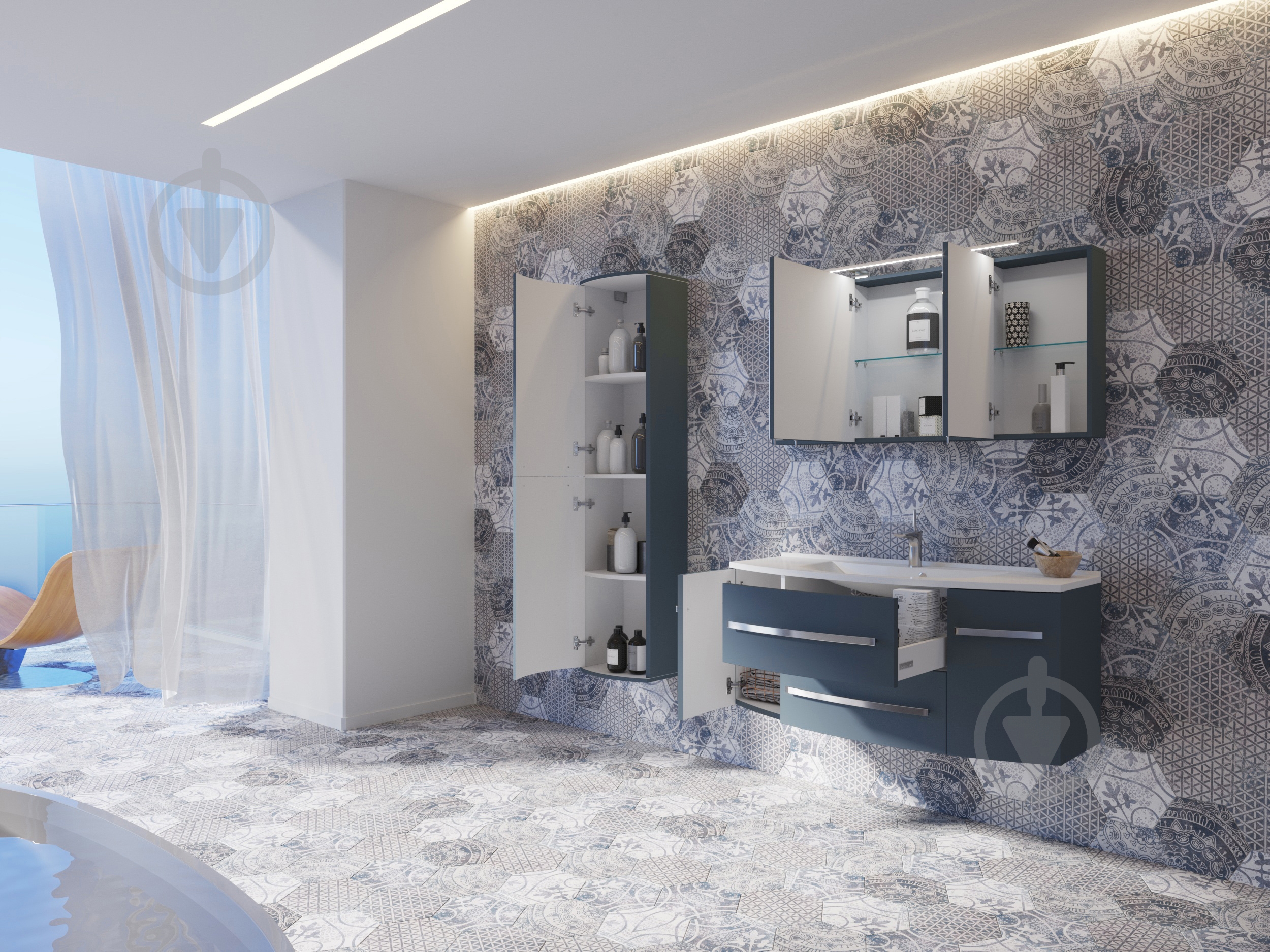 Дзеркальна шафа Botticelli "Vanessa-120" темна диня - фото 2