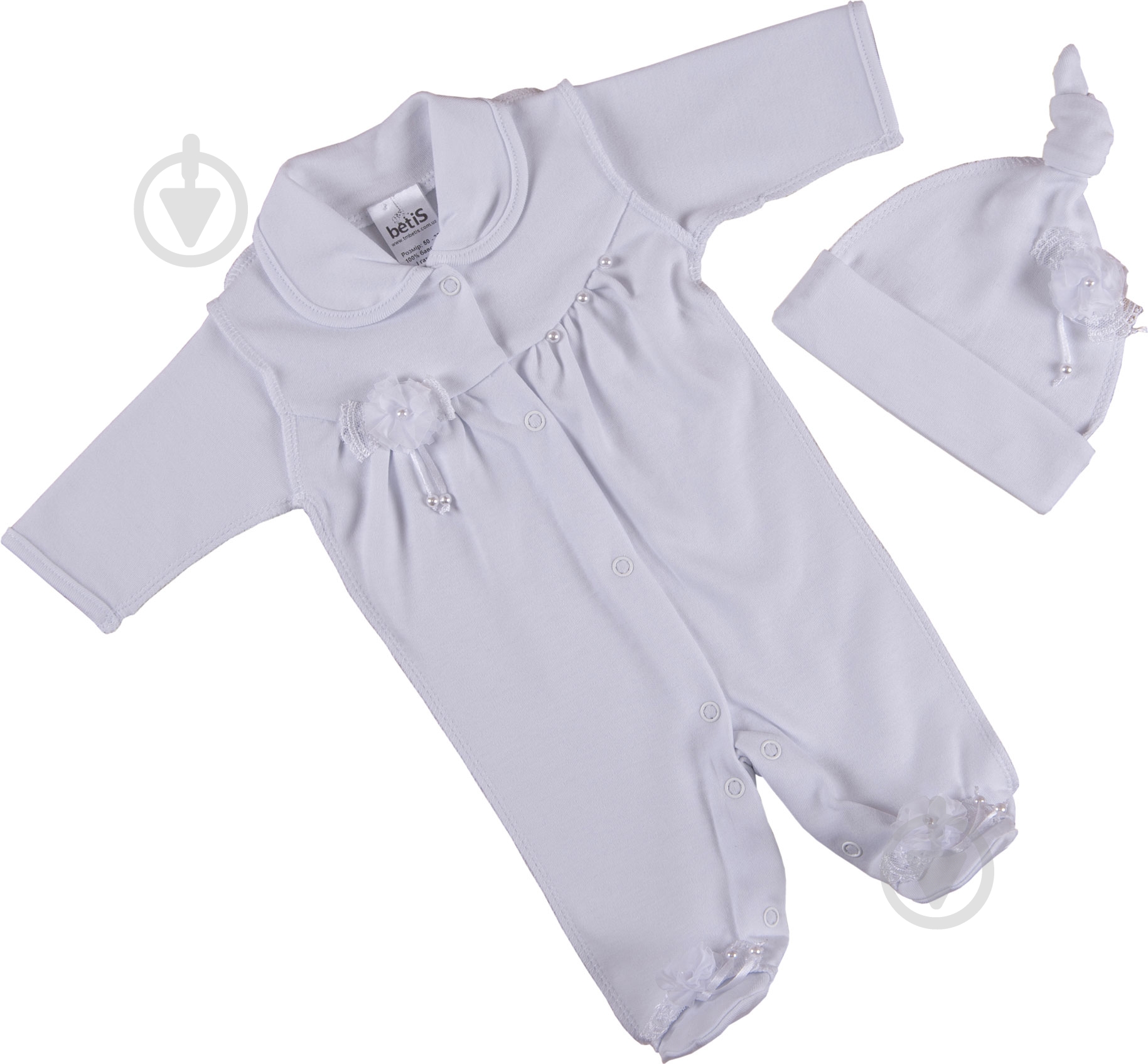 Бетіс Бусинка р.62 белый 27080972 - фото 1 Бетіс Бусинка р.62 белый 27080972 - фото 1