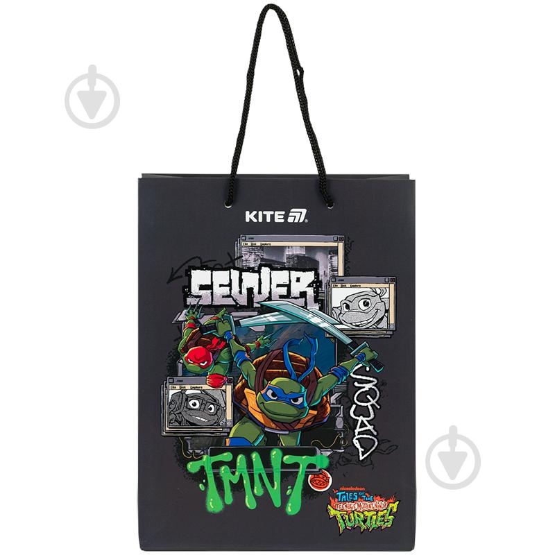 Пакет подарочный 18х24 см Ninjia Turtles KITE - фото 1 Пакет подарочный 18х24 см Ninjia Turtles KITE - фото 1