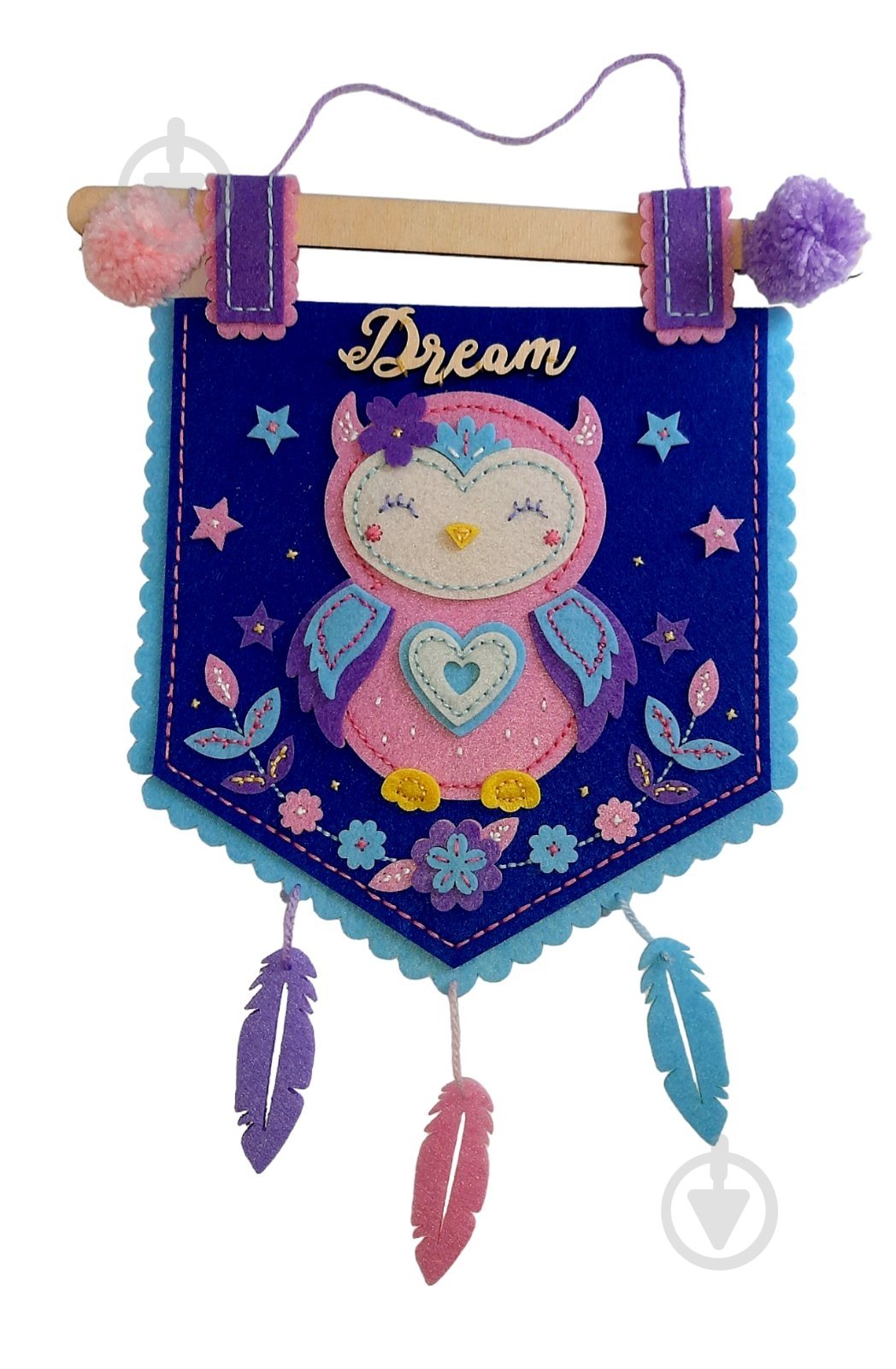 Набор для творчества Apli Krapli Сшей сам флажок на стену из фетра Сова ЗП-03 - фото 1 Набор для творчества Apli Krapli Сшей сам флажок на стену из фетра Сова ЗП-03 - фото 1