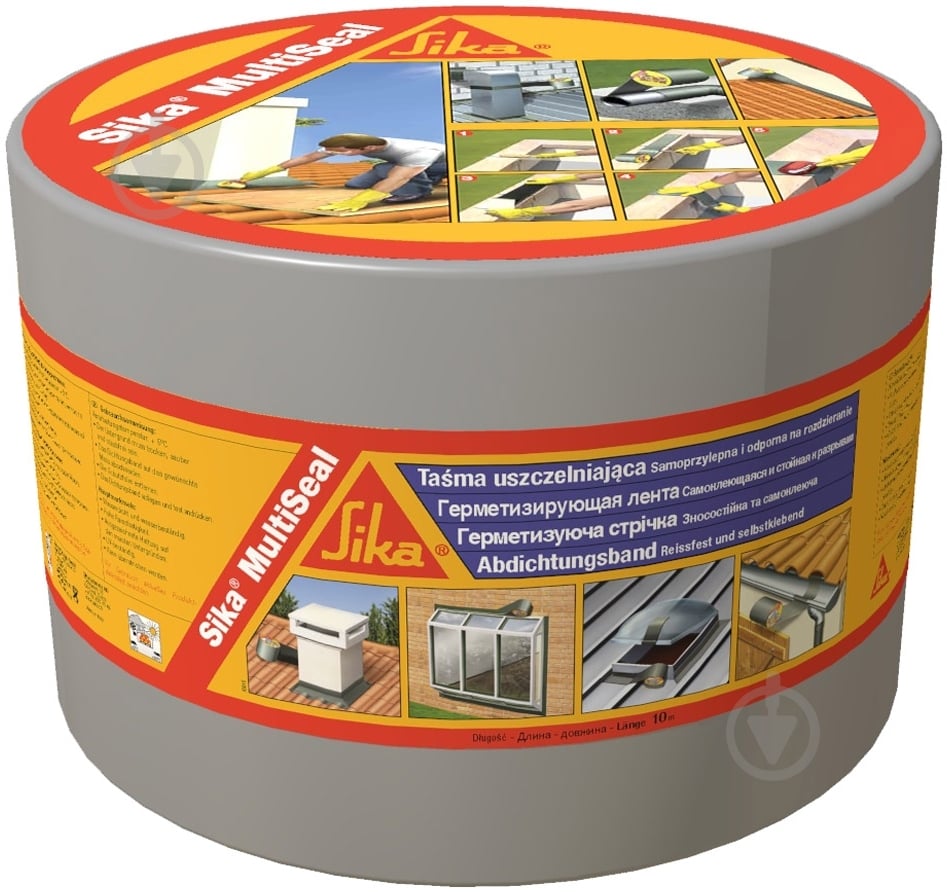Кровельно-уплотнительная лента Sika MultiSeal 100 мм x 10 м серая - фото 1 Кровельно-уплотнительная лента Sika MultiSeal 100 мм x 10 м серая - фото 1