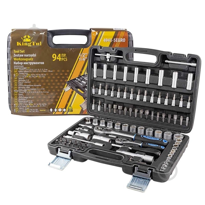 Набір ручного інструменту KingTul kraft 94 шт. KT-4941-5EURO - фото 1 Набір ручного інструменту KingTul kraft 94 шт. KT-4941-5EURO - фото 1