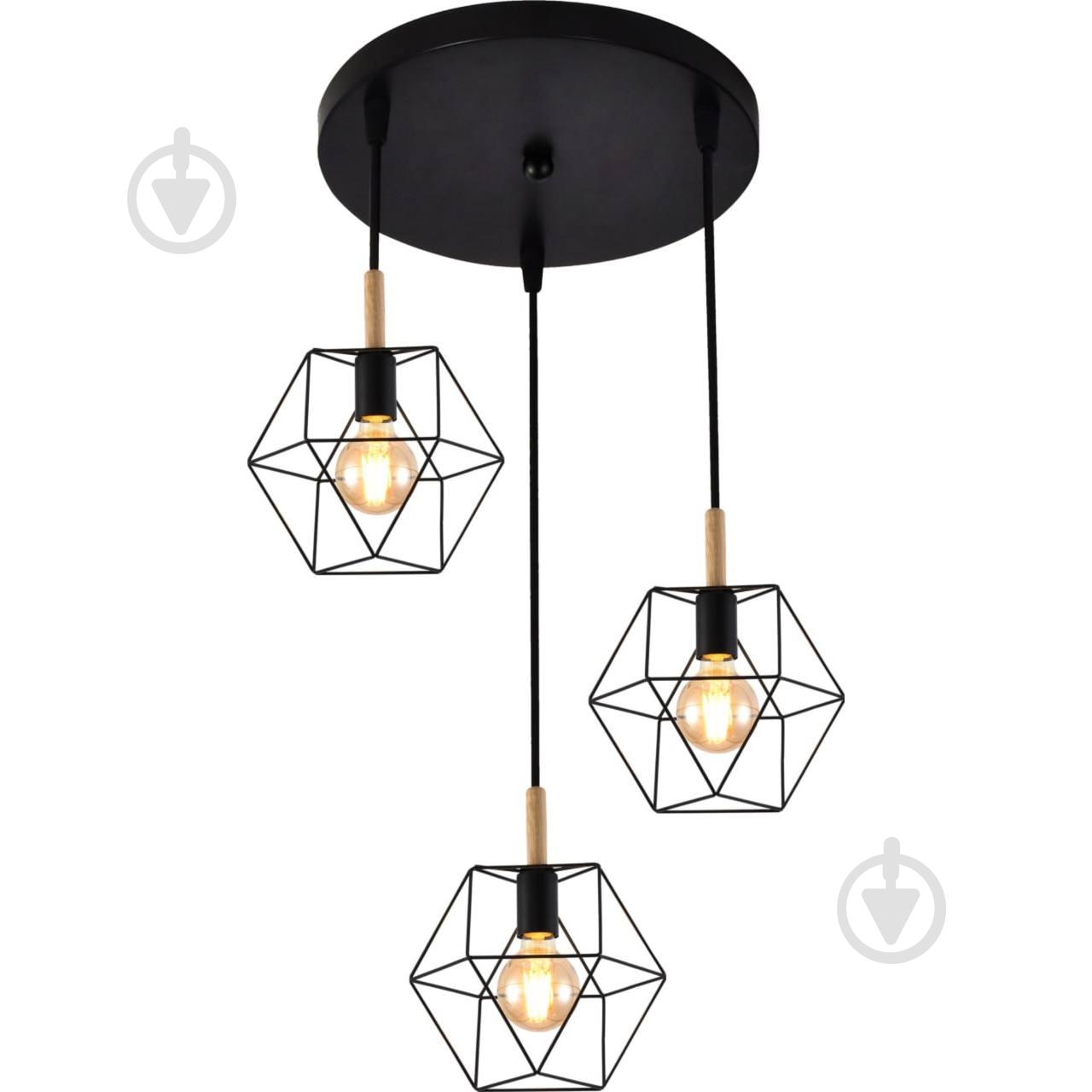 Подвес ELIOS Home 3x10 Вт /E27 черный DL1417 - фото 1 Подвес ELIOS Home 3x10 Вт /E27 черный DL1417 - фото 1