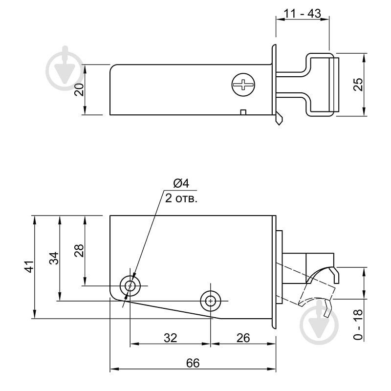 Навес левый черный 67292 Muller - фото 2