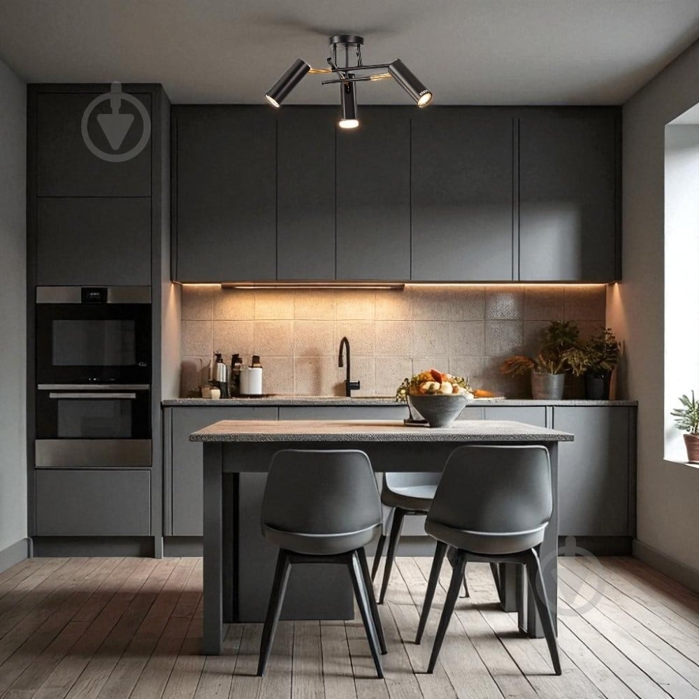 Люстра потолочная WunderLicht Arcano OM2094-43 3x35 Вт GU10 черный OM2094-43 - фото 2 Люстра потолочная WunderLicht Arcano OM2094-43 3x35 Вт GU10 черный OM2094-43 - фото 2